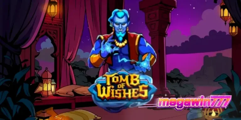 Tomb of Wishes slot machine screen with Arabian treasure theme